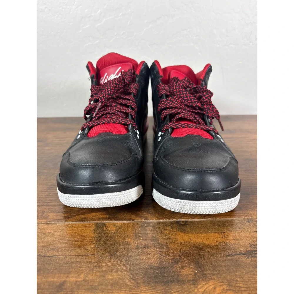 Jordan Flight Origin Mens 11 Black Gym Red White Mid Sneakers 599593-001